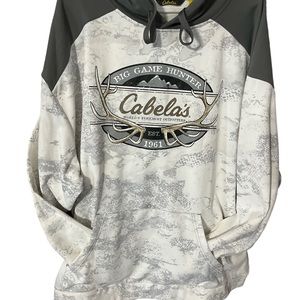 Cabela’s grey and white hoodie size 3xl